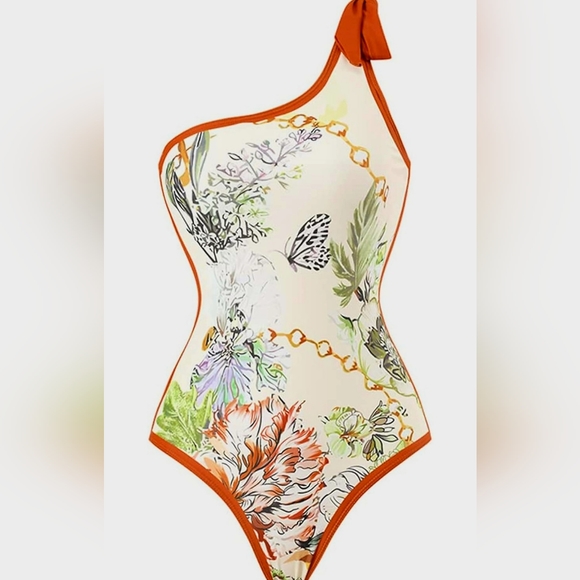 Swimwear 2 Piece Wrap Skirt/Sarong Cover Up - New (never worn), Tropical Print - Picture 2 of 3